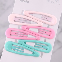 Korean Candy color cute children simple water drop hairpin side clip hairpin wholesale nihaojewelry
