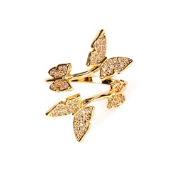 New fashion trend open ring simple exquisite butterfly ring wholesale nihaojewelry