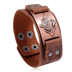 Hot-selling simple men's retro cowhide bracelet rock locomotive jewelry nihaojewelry