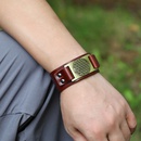 Hot selling geometric energy pattern mens cowhide bracelet retro alloy new bracelet wholesale nihaojewelrypicture13