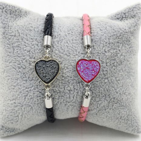 Amour Bracelet Extension Chaîne Réglable En Cuir De Vachette Corde Tressée Bracelet Couple Accessoires En Gros's discount tags