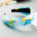Korean new simple mixed color hair band chiffon fabric printed wide side knotted hair accessories wholesale nihaojewelrypicture13
