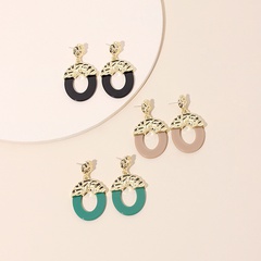 Korea retro round geometric fashion all-match acrylic earrings for women nihaojewelry