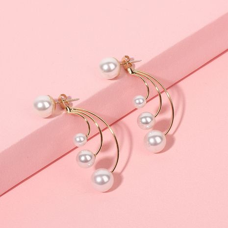 Fashion copper multi-layer pearl Bohemian style earrings  NHRN239491's discount tags
