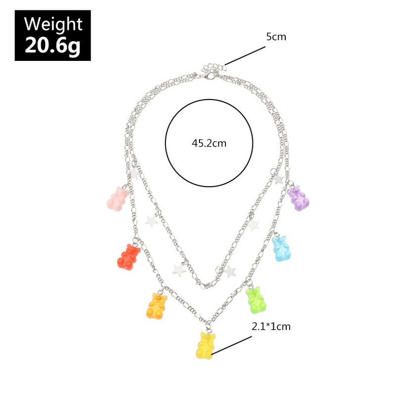 Bijoux Fantaisie Colliers | Collier En Alliage D39ours7 Couleurs De Gele TransparenteLa Mode Pour Les Femmes Nihaojewelry - WV06078