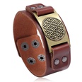 Hot selling geometric energy pattern mens cowhide bracelet retro alloy new bracelet wholesale nihaojewelrypicture17