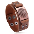 Hot selling geometric energy pattern mens cowhide bracelet retro alloy new bracelet wholesale nihaojewelrypicture18