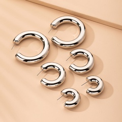 exaggerated C-shaped earrings new trendy simple metal style C-shaped earrings wholesale nihaojewelry