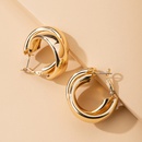 exaggerated round cross earrings South Korea trendy ear buckle minimalist ear jewelry wholesalepicture8