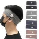 Fashion sports yoga fitness button mask antileaf headband solid color parentchild couples wholesalepicture48
