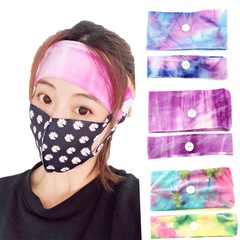 Fashion button mask anti-leaf sports fitness parent-child couple headband wholesale
