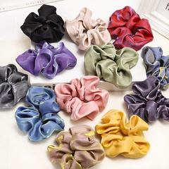 Fashion and colorful bright silk art large intestine ring bundle hair scrunchies wholesale nihaojewelry