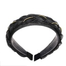 Korea Rhinestone Twist Braid Headband Pearlescent Organza Lace Headband Fabric Hairpin wholesale nihaojewelrypicture20
