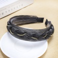 Korea Rhinestone Twist Braid Headband Pearlescent Organza Lace Headband Fabric Hairpin wholesale nihaojewelrypicture26