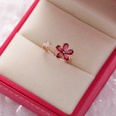Korea fashion diamond crystal zircon flower ring micro inlaid sweet wild love flower ring wholesale nihaojewelrypicture85