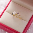 Korea fashion diamond crystal zircon flower ring micro inlaid sweet wild love flower ring wholesale nihaojewelrypicture91