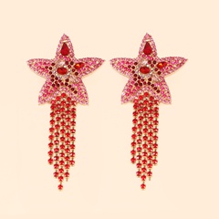 Venta caliente moda nueva estrella de mar estrella borla pendientes joyería al por mayor nihaojewelry
