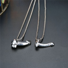 European and American Ornament Male Reproductive Organ Pendant Necklace Punk Body Parts Alloy Necklace