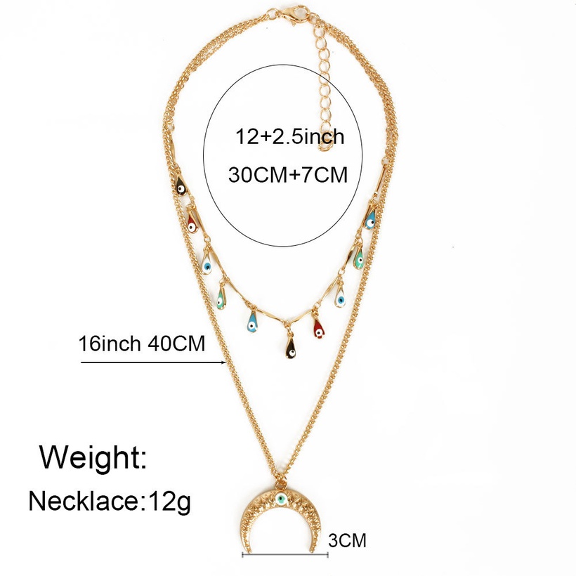 Bijoux Fantaisie Colliers | Doux Mode Populaire Il Du Diable Alliage Alliage Pendentif Lune Collier Bijoux En Gros Nihaojewelry - AZ16554
