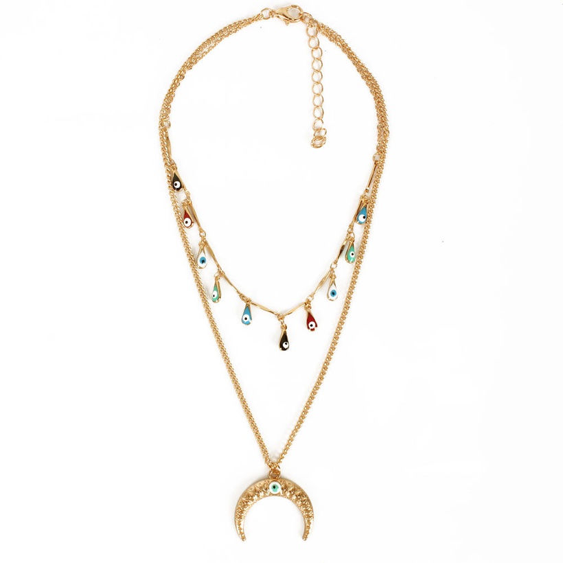Bijoux Fantaisie Colliers | Doux Mode Populaire Il Du Diable Alliage Alliage Pendentif Lune Collier Bijoux En Gros Nihaojewelry - AZ16554