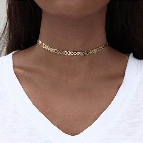 nouvelle chaîne de cou de flèche créative rétro collier en alliage métallique simple gros nihaojewelry's discount tags