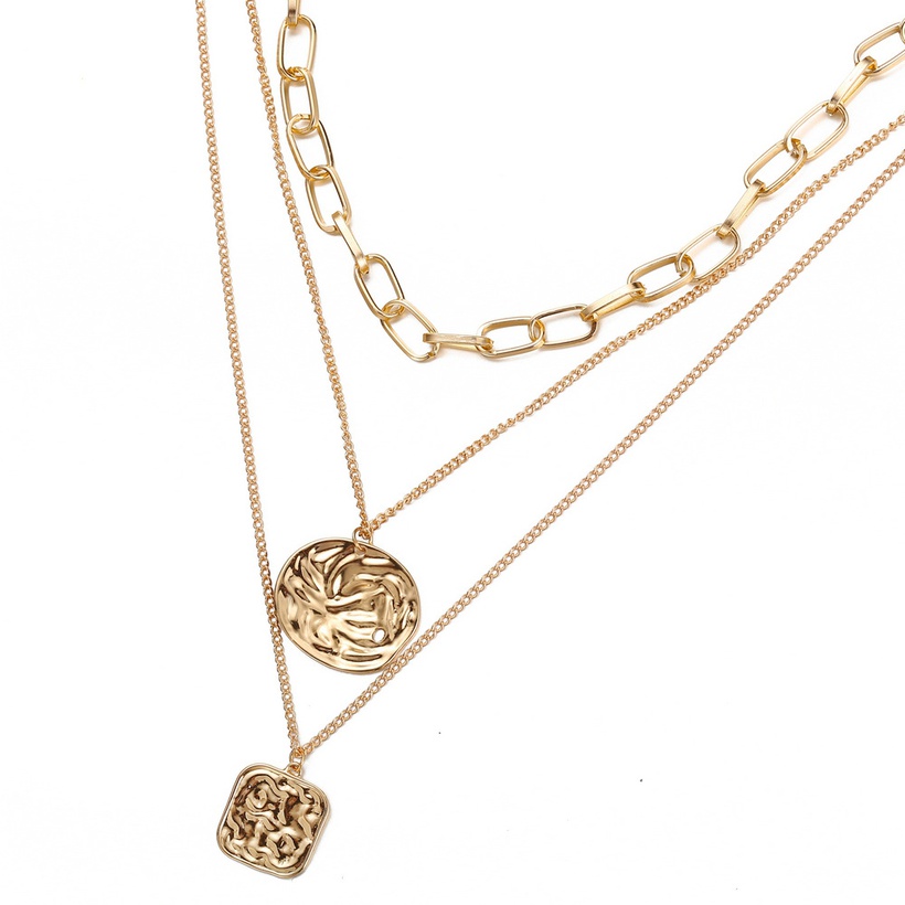 Bijoux Fantaisie Colliers | Vente Chaude Irrgulire Tle Chane Multicouche Collier Cratif Simple Chane De Clavicule En Gros Nihaojewelry - NL60755