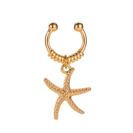 earrings ocean wind stars pendant ear bone clip simple starfish painless single ear clip wholesale nihaojewelry's discount tags