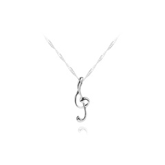 chain clavicle chain fashion music symbol pendant ladies sweater chain necklace wholesale nihaojewelry