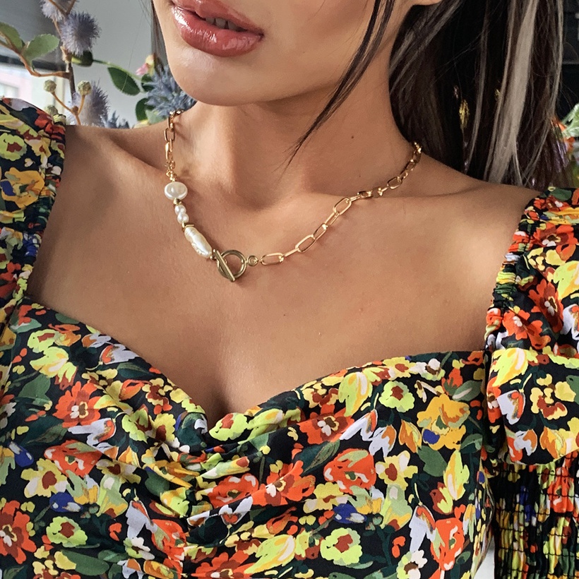 Bijoux Fantaisie Colliers | Mode Simple Style Femmes Alliage Placage Collier Long Doux Perle Pendentif Collier En Gros Nihaojewelry - NP76418