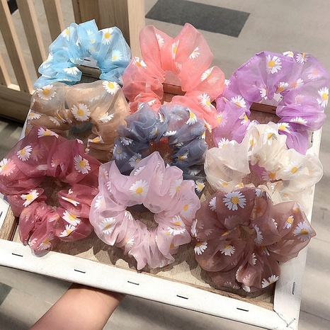 super fairy small daisy flower large intestine hair scrunchies girl head rope cute rubber band  wholesale nihaojewelry NHOF232246's discount tags