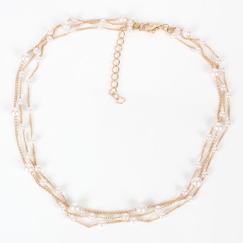 Bijoux Fantaisie Colliers | Mode Cratif Simple Bijoux Chane De Clavicule Sauvage Collier De Perles En Gros Nihaojewelry - LC76662