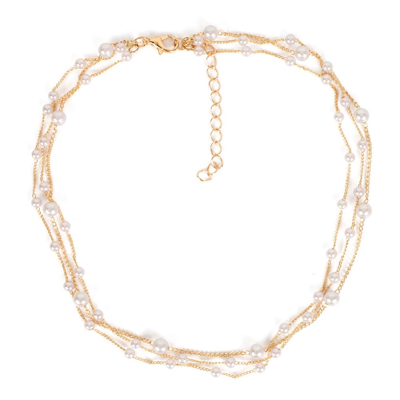 Bijoux Fantaisie Colliers | Mode Cratif Simple Bijoux Chane De Clavicule Sauvage Collier De Perles En Gros Nihaojewelry - LC76662