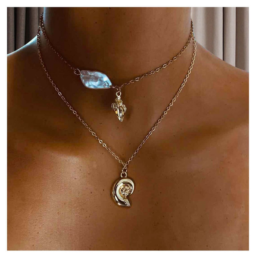 Bijoux Fantaisie Colliers | Bijoux De Mode Alliage Pendentif Simple Chane De Clavicule Collier De Mode En Gros Nihaojewelry - GK13366