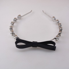 Bow tie with diamond headband Korean fine-edged headdress show face headband hair accessories wholesale nihaojewelry