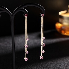 hot sale fashion High-quality tassel earrings new long purple earrings wholesale nihaojewelry