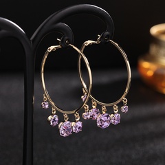 fashion jewelry rose gold trend fashion large circle retro earrings exaggerated design earrings wholesale nihaojewelry