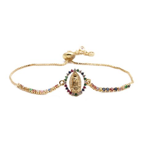 Estilo brasileño cobre micro-set circón señoras pulsera ajustable regalo de San Valentín al por mayor nihaojewelry's discount tags