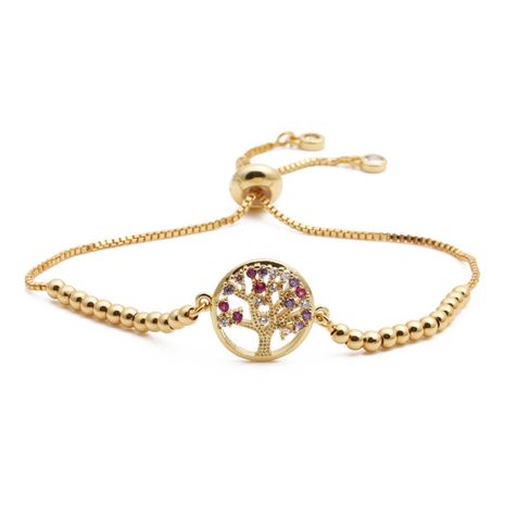 fashion jewelry copper micro-set zirconium life tree adjustable bracelet wholesale nihaojewelry's discount tags