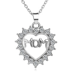 Außenhandel Explosive Halskette Schlüsselbein kette Liebe Diamant MOM Muttertag geschenk Wish Ali Express Hot Selling Accessoires Frauen