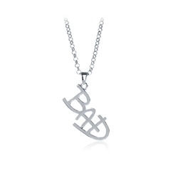 Collier alphabet anglais Michael Jackson MJBAD pendentif collier en gros nihaojewelry