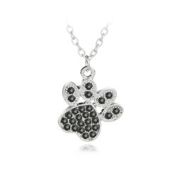 collier mode mignon personnalité animal de compagnie chien pattes diamant pendentif collier clavicule chaîne accessoires en gros nihaojewelry