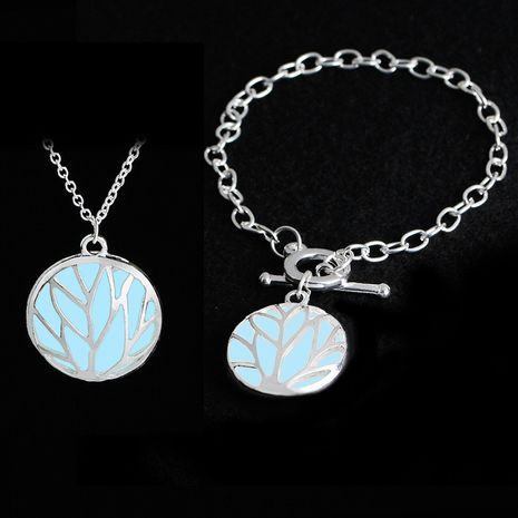 hollow luminous tree pattern pendant necklace bracelet Glowing Dark Jewelry wholesale nihaojewelry's discount tags