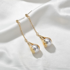 Nueva moda larga borla agua gota perla pendientes de moda al por mayor