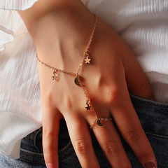 Fashion Simple Double Finger Star Bracelet Bracelet Alloy Chain Jewelry wholesale nihaojewelry