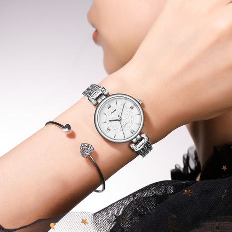 Moda gypsophila correa fina pulsera reloj romano rhinestone reloj al por mayor nihaojewerly's discount tags