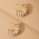New Trendy Rainbow  Exquisite Fashion Baroque Simple Imitation Pearl Earrings wholesale nihaojewerlypicture8