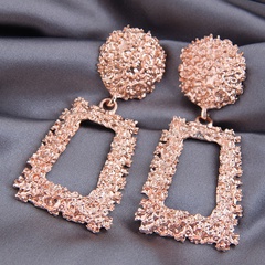 fashion metal simple geometric shape exaggerated alloy earrings