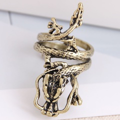 fashion metal auspicious dragon exquisite exaggerated alloy ring wholesale