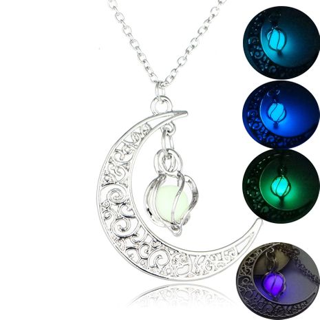 Hot Sale Moon Luminous Fashion Luminous Pendant Necklace Wholesale's discount tags