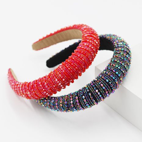 New simple style fashion crystal rice beads hair band bridal wholesale NHWJ243470's discount tags
